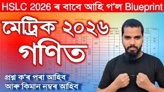 Blueprint for HSLC 2026 | MATHEMATICS Blueprint for HSLC 2026 | Class 10 | Assam peace news 3