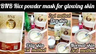 BNB Rice Glow kit Review//BNB Rice Powder Mask For Glowing Skin//BNB Rice organic products #skincare
