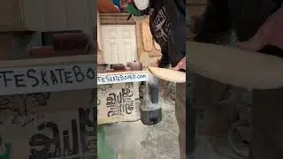 Satisfying top edge routing a life skateboards deck from a live stream #skateboard #woodworking