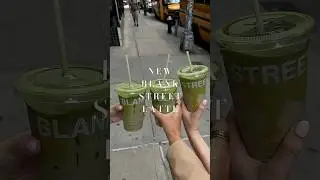 trying the new ​⁠blank street salted pistachio matcha✨🍨💚