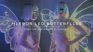Mirror LED Butterflies &ndash; Luxury Event Show in Greece | VProject Entertainment