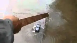 Homemade boat running on water