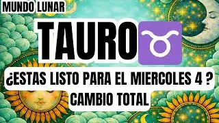 TAURO♉ALERTA ROJA!🚨MIERCOLES 4 RECIBIRÁS UNA NOTICIA IMPACTANTE😱VAS A VIVIR LA MEJOR ETAPA D TU VIDA