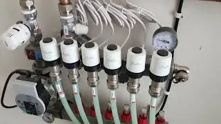 Underfloor Heating Manifold Installation,Heatmiser Control Unit.