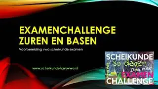 Examenchallenge scheikunde zuur base vwo