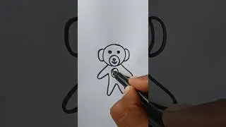 Teddy bear drawing। #teddybear #happyteddy #artistteddy #teddy #letsdrawkids #art #kiddraws