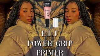 *New* E.L.F Cosmetics Power Grip Niacinamide Primer + Wear Test *dry skin*
