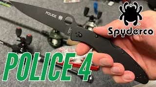 Spyderco C07BKP Police 4 (VG-10, Drop Point, Black, Stainless Steel) Pocket Knife