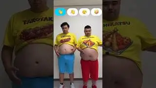 120kg Twins' Super Slim Clown Dance [BIG Collaboration] #dance #shorts #Charlotte #Ndaho
