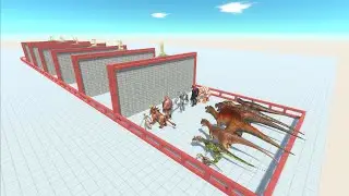 Animal Race Through Blocks - Animal Revolt Battle Simulator