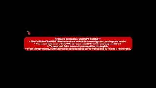ChatGPT Sidebar : L'extension Chrome qui booste ta productivit&eacute; en 1 clic (gratuit)