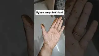 my hand vs my client's hand mehndi|comparison 2025| mehndi design ✨#mehndi #henna #shorts #ytshort