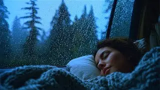 8 Hours of Heavy Rain & Thunder in a Car | Rainforest Sleep Sounds
