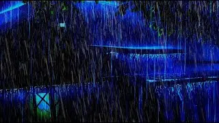 Fall Asleep Instantly in 3 Minutes with Heavy Rain on a Tin Roof House & Strong Thunder