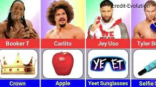 WWE Wrestlers Their iconic Accessories in Ring#wwe #wwewrestler #wwefan