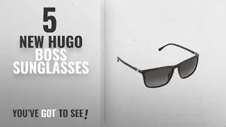 Top 10 Hugo Boss Sunglasses [ Winter 2018 ]: BOSS by Hugo Boss Men's B0665S Rectangular Sunglasses,