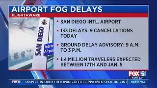 Dense fog disrupts flights at San Diego airport