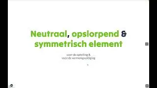 Neutraal, opslorpend en symmetrisch element