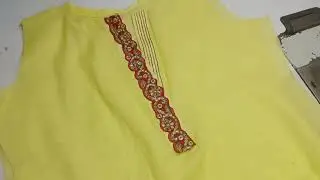 new Neck design with lace and anchor thread