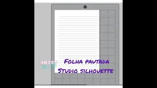 como fazer folha pautada no Studio silhouette @rejaneribeiro