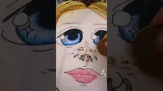 Giving Paper Doll @kaylamallecc a new look #art #paperdolls #makeup