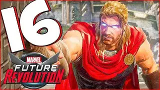 MARVEL FUTURE REVOLUTION Full Walkthrough Part 16 THOR Unworthy KING of ​Midgardia! (Mobile)
