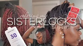COLORING MY SISTERLOCKS FINALLY!I FIRST ATTEMPT| #sisterlocks #sisterlockjourney|CIMPLYCECE