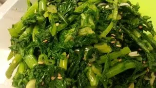 How to Make Crown Daisy Korean Side Dish (쑥갓무침)