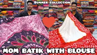 MOM BATIK SAREE WITH BP | MOM BATIK PRINT SAREE | MOM BATIK SAREE MANUFACTURER | MOM BATIK SAREE