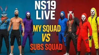 NS19 LIVE | Guild Squad vs Subs Squad | Full Rush Gameplay | Free Fire Telugu