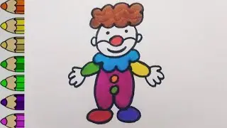 How to draw a easy Clown for kids🤡 | Very Easy Drawing of Clown | Easy steps to draw #clown #forkids