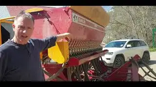 Duncan TFD gravity seed drill with FieldMate Electric Drive
