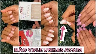 ❗NÃO COLE UNHAS POSTIÇAS QUANDO SUAS UNHAS ESTIVEREM ASSIM + UNHAS POSTIÇAS E COLA KISS NEW YORK💅