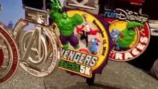 Avengers Medals Half Marathon 5K Run Disney Close-Up 2014 Inaugural Race