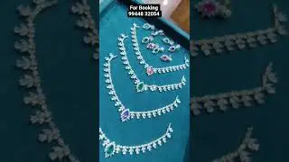 Diamond Finishing Necklace 1500+shipping | For Booking 99448 32054  #necklace #Diamond #diamondneck