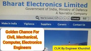 BEL Apprentice 2021। Graduate Engineering Apprentice Selection। Bharat Electronics Limited