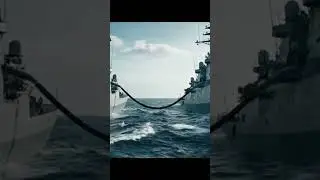 Unexpected Warship Collision in Calm Ocean! 🌞⚓