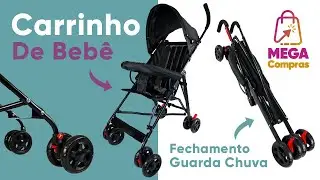 CARRINHO DE BEB&Ecirc; GUARDA CHUVA PASSEIO MEGA COMPRAS