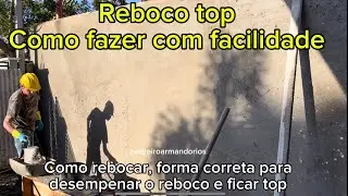 Como rebocar, forma correta de desempenar reboco para um acabamento top.