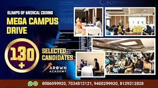 130 Students placed as Medical Coder in Arown Campus Drive#medicalcodingtraining #medicalcodingjobs