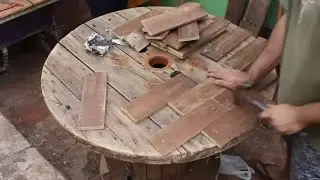 18 ideias lindas decoração rustica mesa de carretel | Sustentabilidade