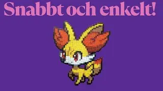 Hur man g&ouml;r Fennekin i p&auml;rlplatta steg f&ouml;r steg