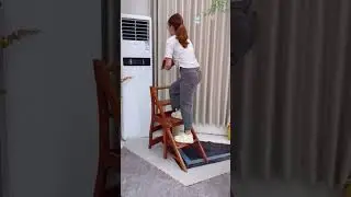 🌟Wooden step ladder🌟 #chair #stepladder