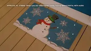 Winter Lane LED Glitter Painted Holiday Doormat