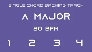 Single Chord Backing Track - A Major - 80 bpm
