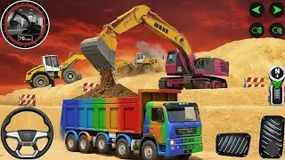 🔥New Large City Road Construction Gameplay 🚧 - Android Gameplay