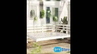 TOPMAX Acacia Wood Porch Swing Bed for Outdoor with Hemp Ropes - Full Size Patio Hanging Bed, 350...
