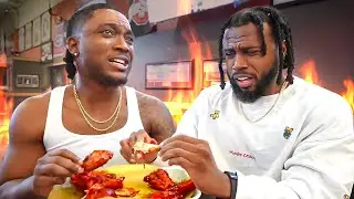 THIS WAS A MISTAKE !! Blazing Hot Wings CHALLENGE 🔥 With @YourRAGEGaming 