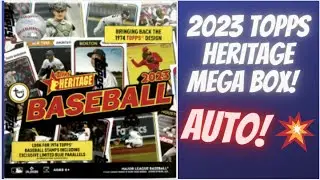 2023 Topps Heritage Mega Box 💥 ** AUTO! ** Blue Sparkle Chrome Mega Box Retail Exclusives!