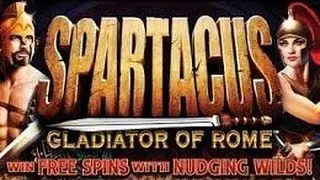 WMS - Spartacus Gladiator Of Rome Slot machine: 2 Line Hits & Bonus on $2.50 bet